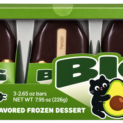Popi Cat Avocado Frozen Dessert 24 Pack
