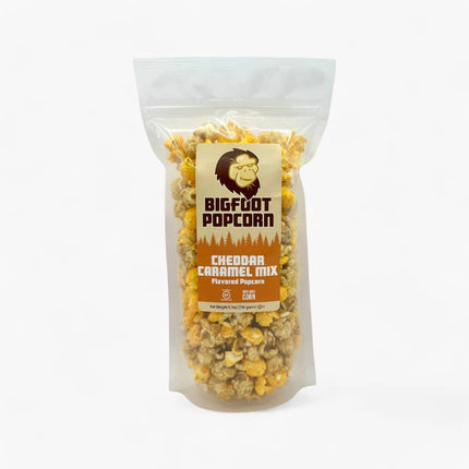 Bigfoot Popcorn Caramel Cheddar Mix 6/7Oz