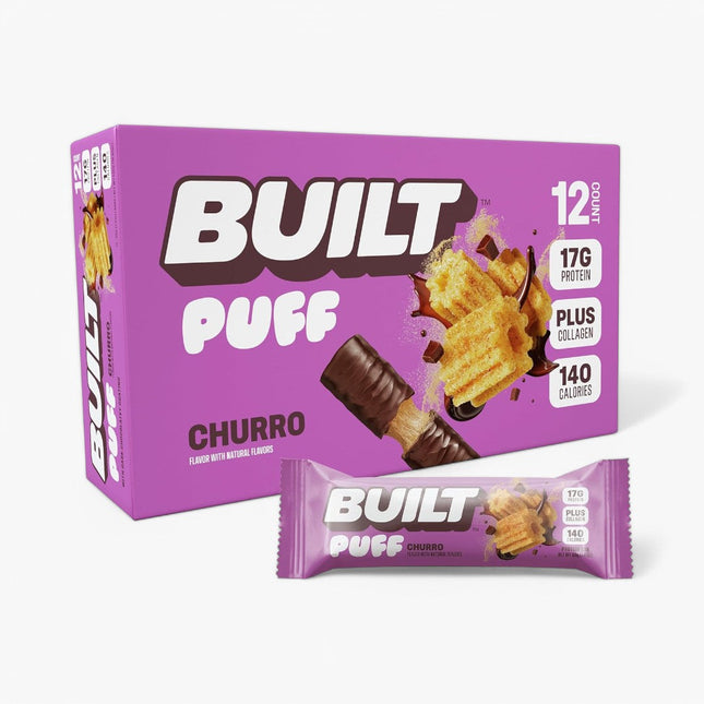 BUILT PROTEIN BAR PUFFS 12/40G CHURRO MARSHMALLOW