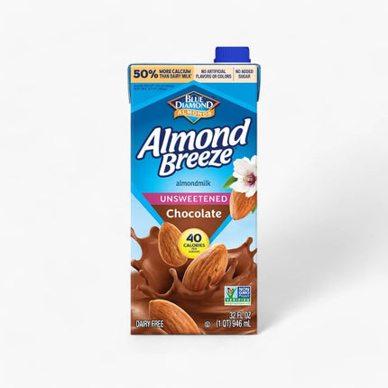 Blue Diamond Almond Breeze Unsweetened Chocolate 12/32Oz