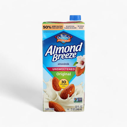 Blue Diamond Almond Breeze Unsweetened Original 12/32Oz