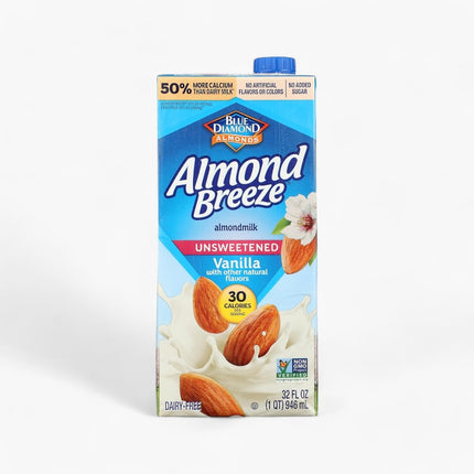 Blue Diamond Almond Breeze Unsweetened Vanilla 12/32Oz