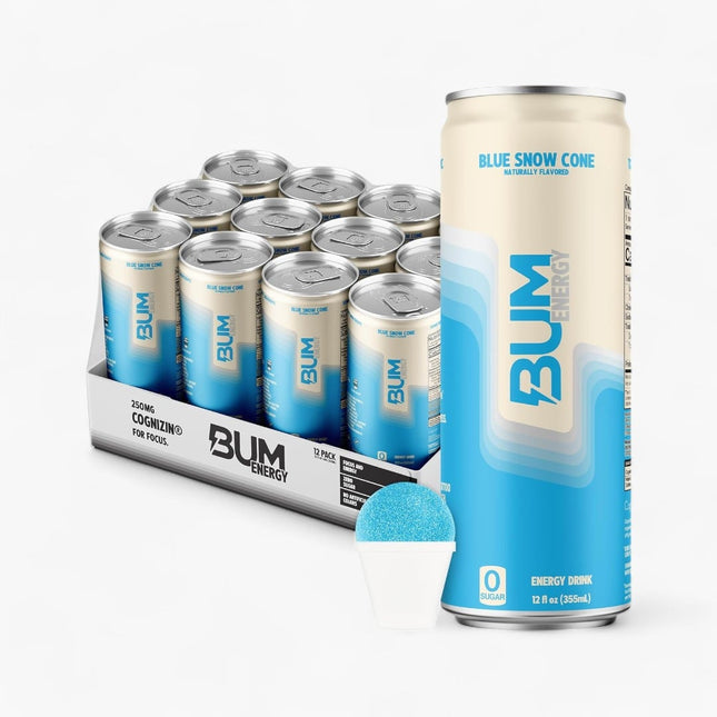 Bum Energy Blue Snow Cone 12/12 Oz