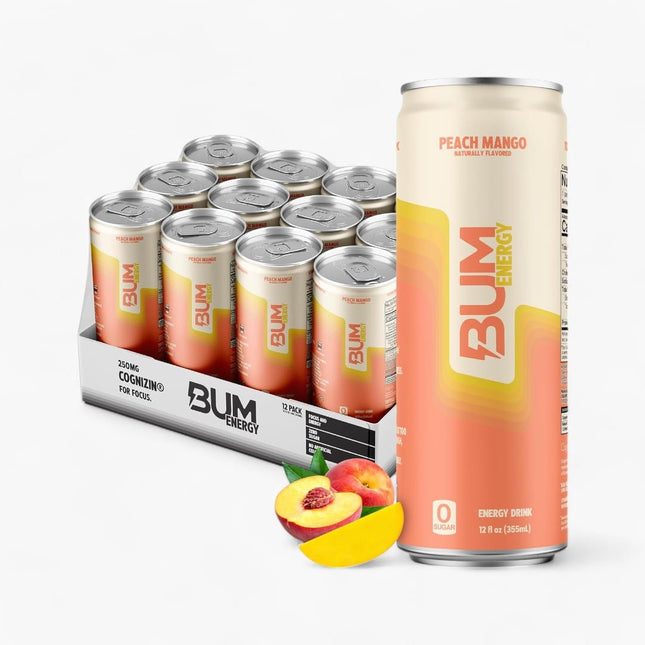 Bum Energy Peach Mango 12/12 Oz
