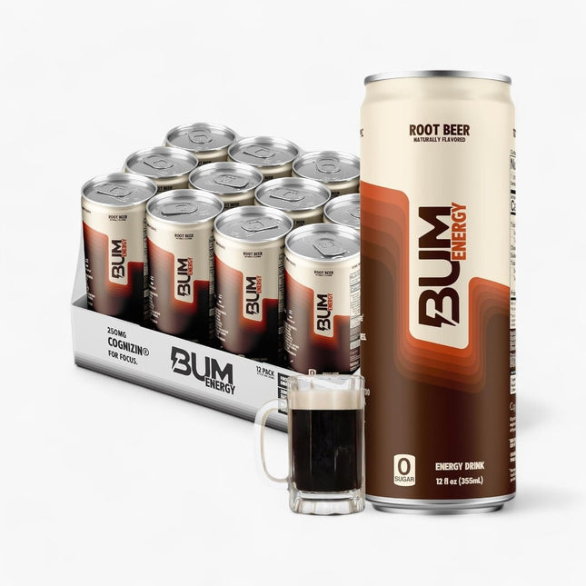 Bum Energy Root Beer 12/12 Oz