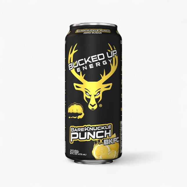 BUCKED UP ENERGY DRINK 12/16OZ PROTEIN DRINK BAREKNUCKLE PUNCH