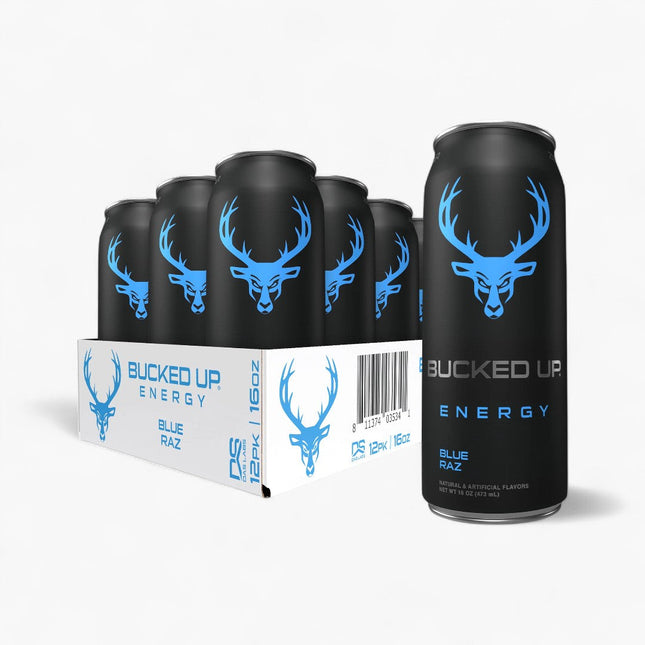 BUCKED UP ENERGY DRINK 12/16OZ BLUE RAOZ