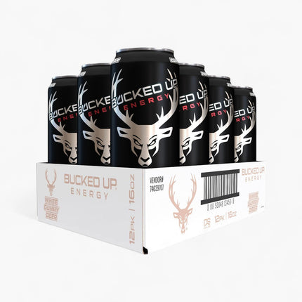 BUCKED UP ENERGY DRINK 12/16OZ WHITE GUMMY DEER