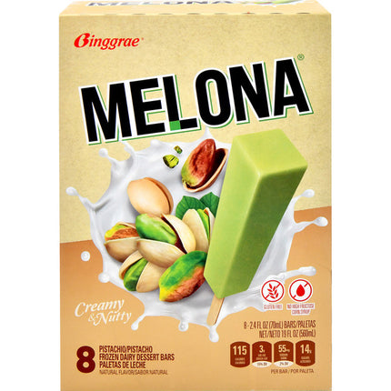 Binggrae Melona Pistachio Ice Bar 8/8PK/19OZ