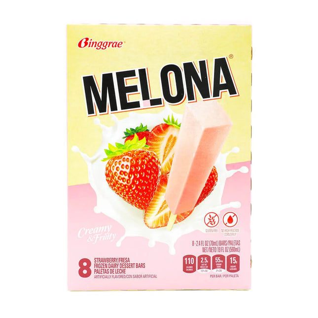 Binggrae Melona Strawberry Ice Bar 8PK/19OZ