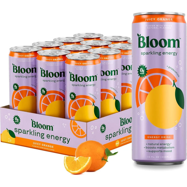 Bloom Juicy Orange – 12 Pack × 12 oz Cans
