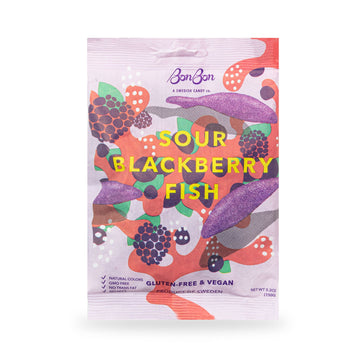 BonBon Sour Blackberry Fish 14/5.2OZ - Swedish Candy