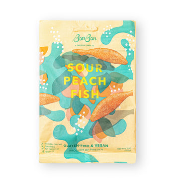 BonBon Sour Peach Fish 14/5.2OZ - Swedish Candy