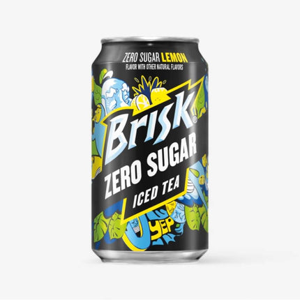 Brisk Iced Tea Lemon Zero Sugar Cans 12 Oz X 24