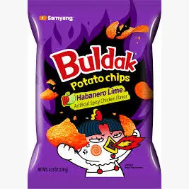 Buldak Potato Chips Habanero Lime Large Size (Korea) – 12 Count