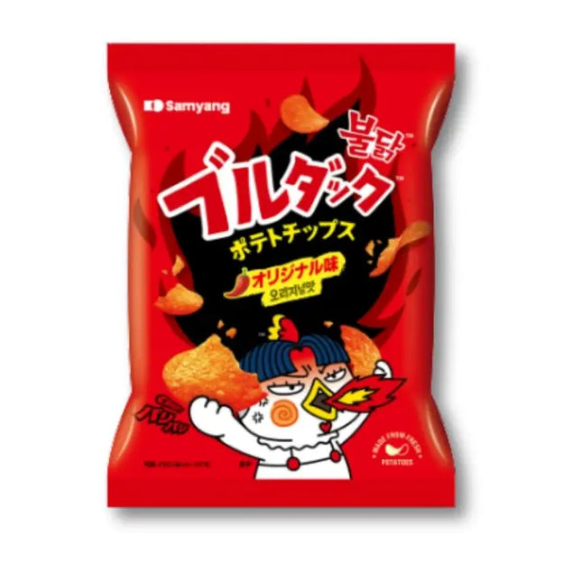 Buldak Potato Chips Spicy Chicken Large Size (Korea) – 12 Count