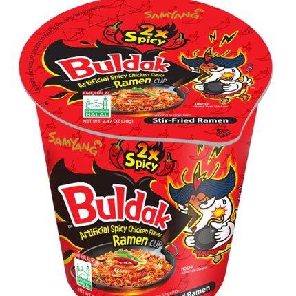 Buldak Noodle 2x Spicy Chicken Ramen Cup (Korea) - 6 CT