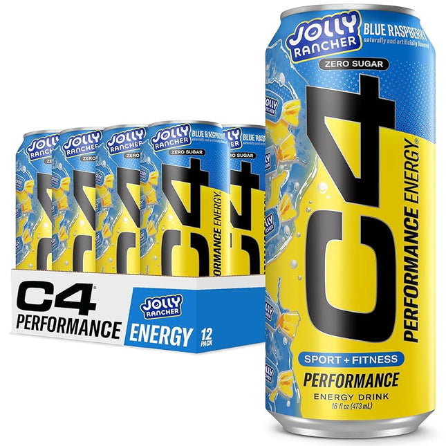 C4 ENERGY DRINK BLUE RASPBERRY JOLLY RANCHER 12/16OZ