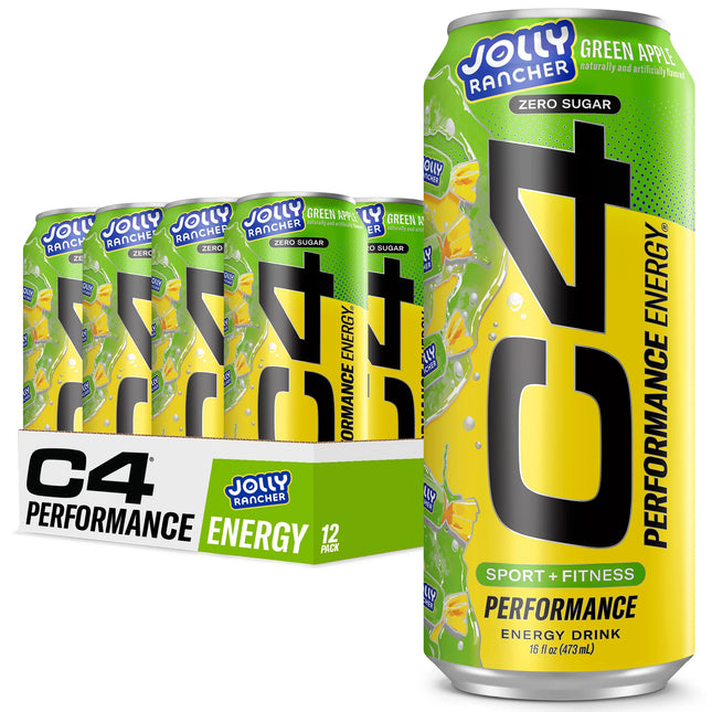 C4 ENERGY DRINK GREEN APPLE JOLLY RANCHER 12/16OZ