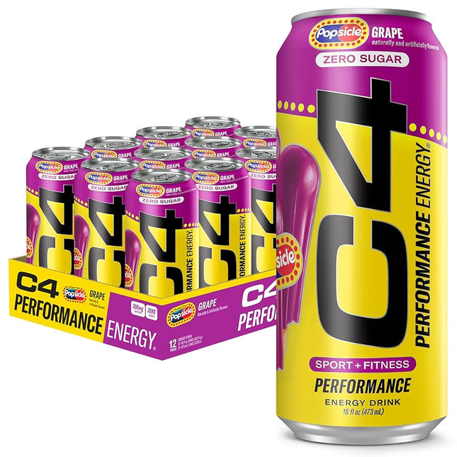 C4 ENERGY DRINK POPSICLE GRAPE 12/16OZ