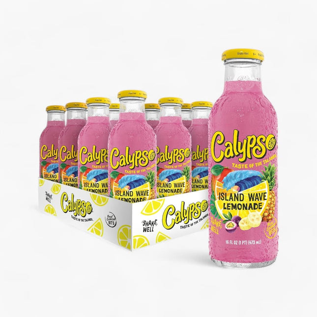 Calypso Island Wave Lemonade – 12 Pack × 16 oz Glass Bottles