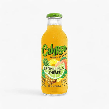 Calypso Pineapple Peach Lemonade – 12 Pack × 16 oz Glass Bottles