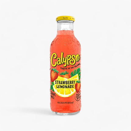 Calypso Strawberry Lemonade – 12 Pack × 16 oz Glass Bottles