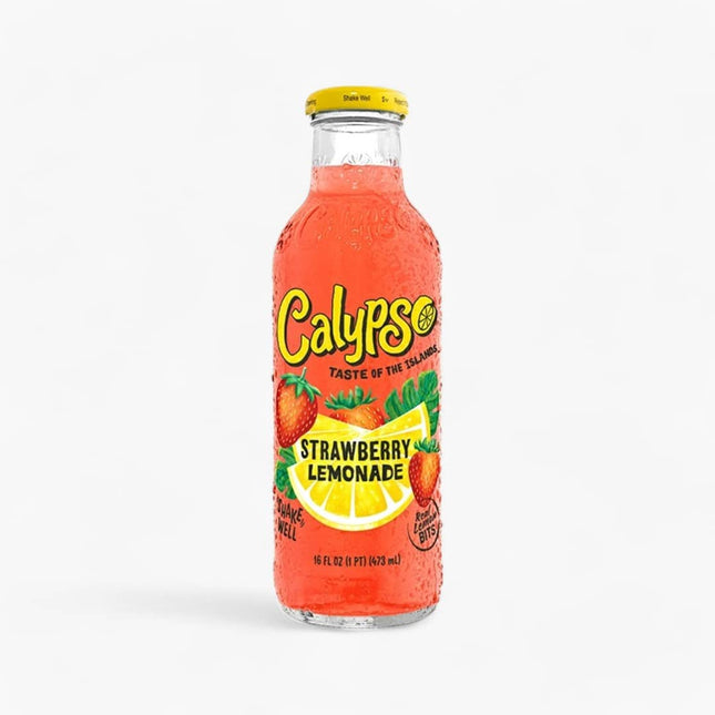 Calypso Strawberry Lemonade – 12 Pack × 16 oz Glass Bottles