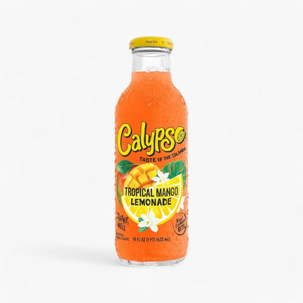 Calypso Tropical Mango Lemonade – 12 Pack × 16 oz Glass Bottles