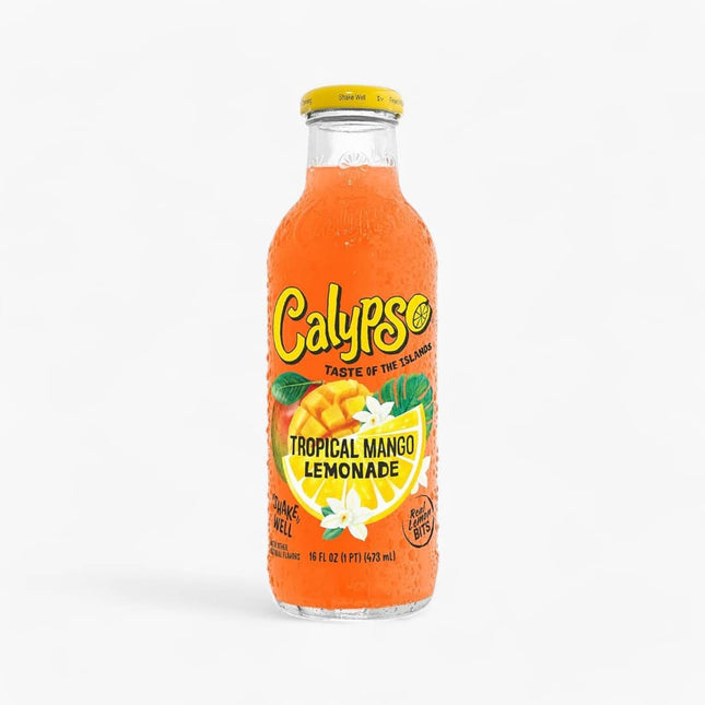 Calypso Tropical Mango Lemonade – 12 Pack × 16 oz Glass Bottles