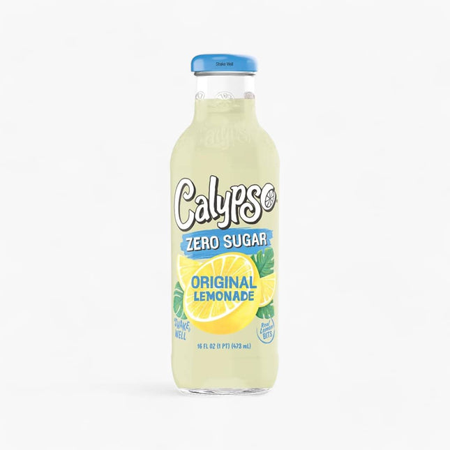 Calypso Zero Sugar Original Lemonade – 12 Pack × 16 oz Glass Bottles