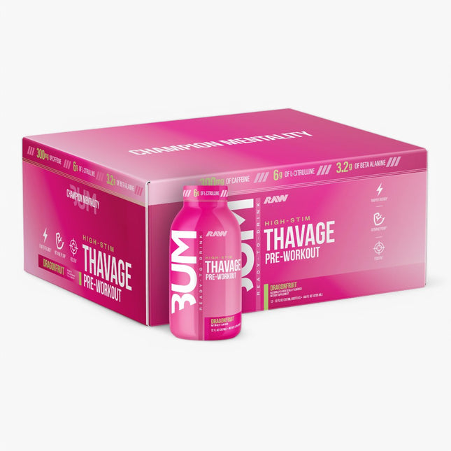 CBUM THAVAGE PREWORKOUT DRINK 12/12OZ DRAGONFRUIT