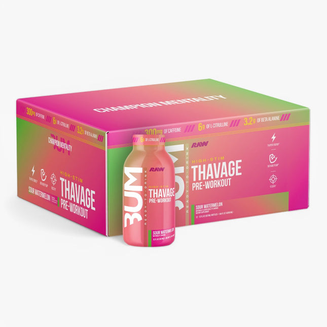 CBUM THAVAGE PREWORKOUT DRINK 12/12OZ SOUR WATERMELON