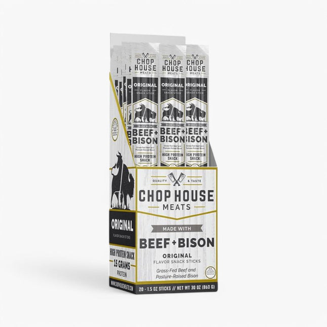CHOPPED HOUSE MEATS BEEF/BISON STICK 20/1.5OZ ORIGINAL