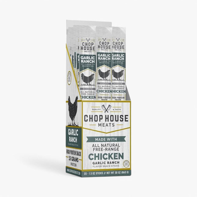 CHOPPED HOUSE MEATS CHICKEN STICK 20/1.5OZ GARLIC RANCH