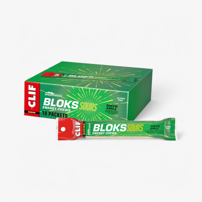 CLIF SHOT ENERGY BLOKS 18/60G SOUR GREEN APPLE
