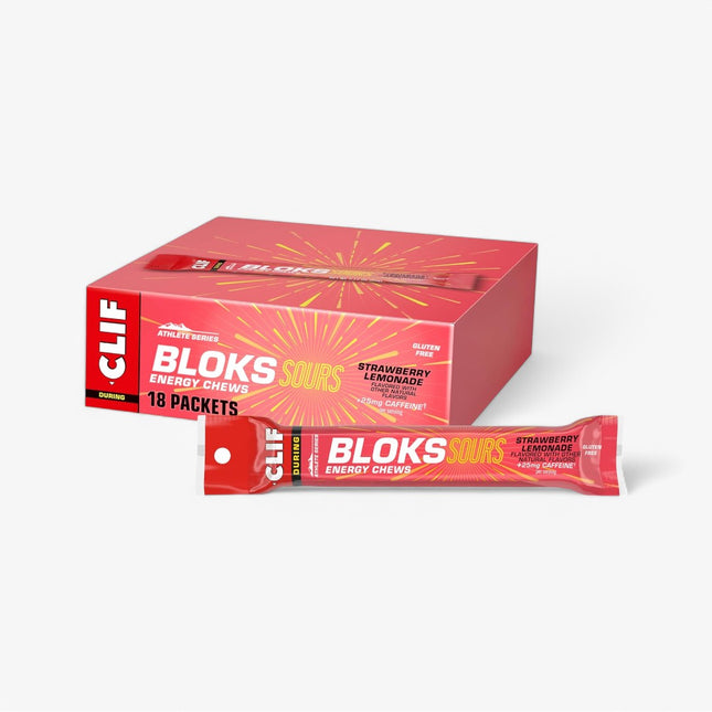 CLIF SHOT ENERGY BLOKS 18/60G SOUR STRAWBERRY LEMONADE