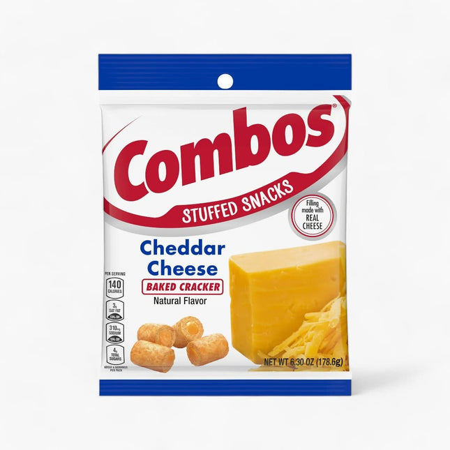 Combos Baked Snacks Cheddar Cheese Crackers 12/6.3Oz