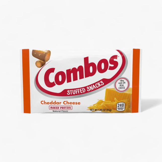 Combos Snacks Cheddar Cheese Pretzel 18/1.8Oz