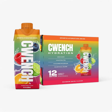 CWENCH ISO HYDRATION DRINK 12/16.9OZ RAINBOW SWIRL