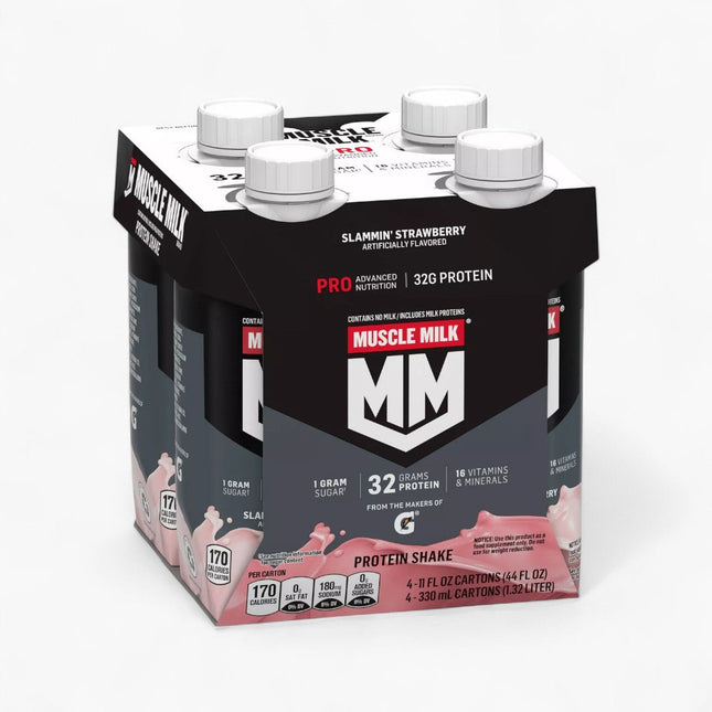 MUSCLE MILK 32G PROTEIN 11OZ 3/4PK STRAWBERRY