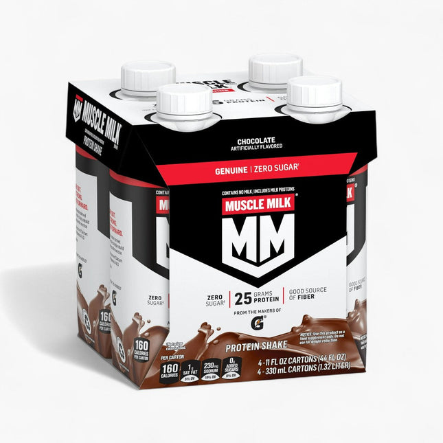 MUSCLE MILK 25G PROTEIN ZERO SUGAR 11OZ 3/4PK CHOCOLATE