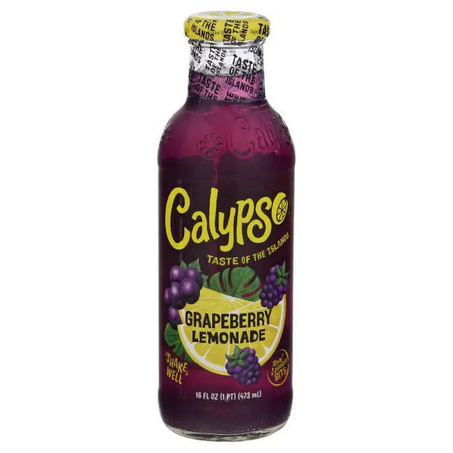 Calypso Grapeberry Lemonade – 12 Pack × 16 oz Glass Bottles
