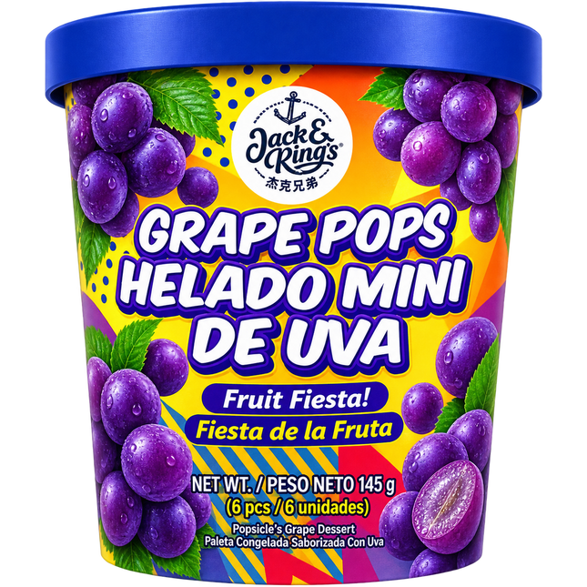 Jack & Kings Grape Pops Ice Cream 12/145g