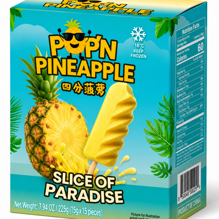 Pop'n Pineapple Ice Cream 8/3/75g