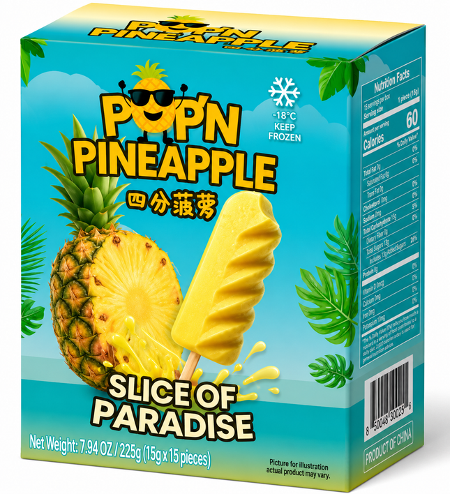Pop'n Pineapple Ice Cream 8/3/75g