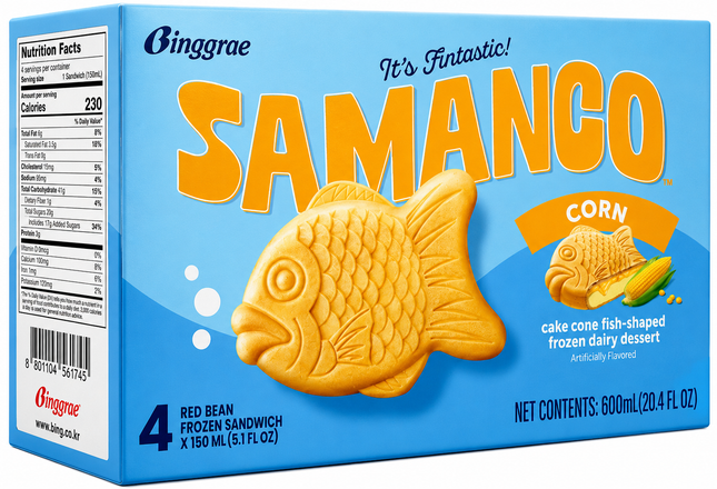 Samanco Ice Cream Corn 4PK - 6/20.4OZ