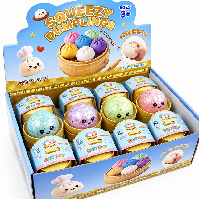 Viral Squishy Glitter Gel Dumplings 12 PK
