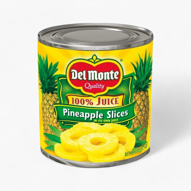 Del Monte Sliced Pineapple In 100% Juice 12/15.25Oz