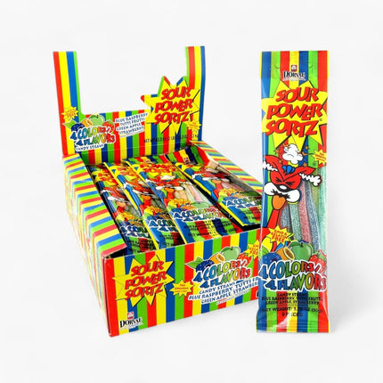 Dorval Sour Power Straw Sortz 24Ct